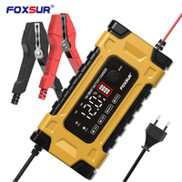 FOXSUR 12V 10A 24V 5A  Car Battery Charger Fully Automatic Smart Fast Charging for AGM GEL WET Lead Acid Battery Charger