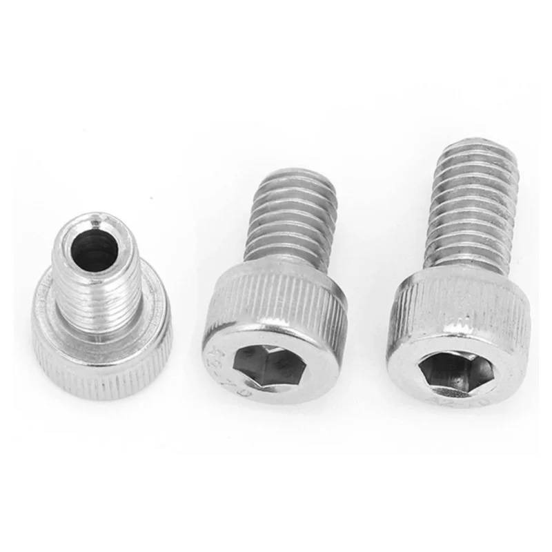 304 aço inoxidável buraco oco através de passagem de saída de ar allen hexágono cabeça parafusos parafusos m4 m5 m6 m8 m10 m12m14m16m20