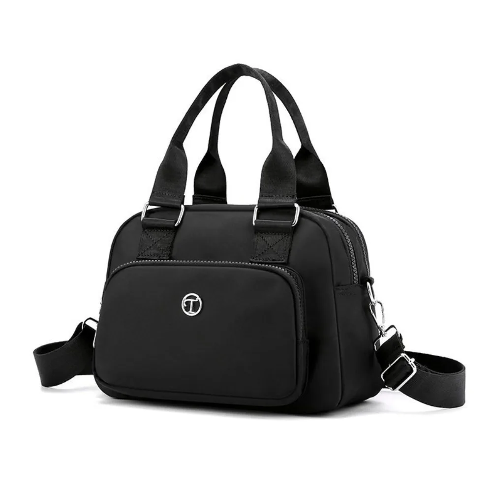

Fashion Multi Pockets Square Shoulder Bag Waterproof Casual Nylon Crossbody Bag Large Capacity Simple Women Handbag Female