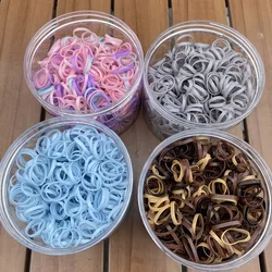 800pcs/set Thick Silicone Hair Rubber Bands For baby Girls transparent hair tie kids small black hair rope child hairbands