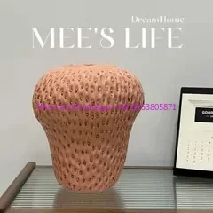 Retro strawberry vase ceramic ornament living room high value light luxury high sense of creativity