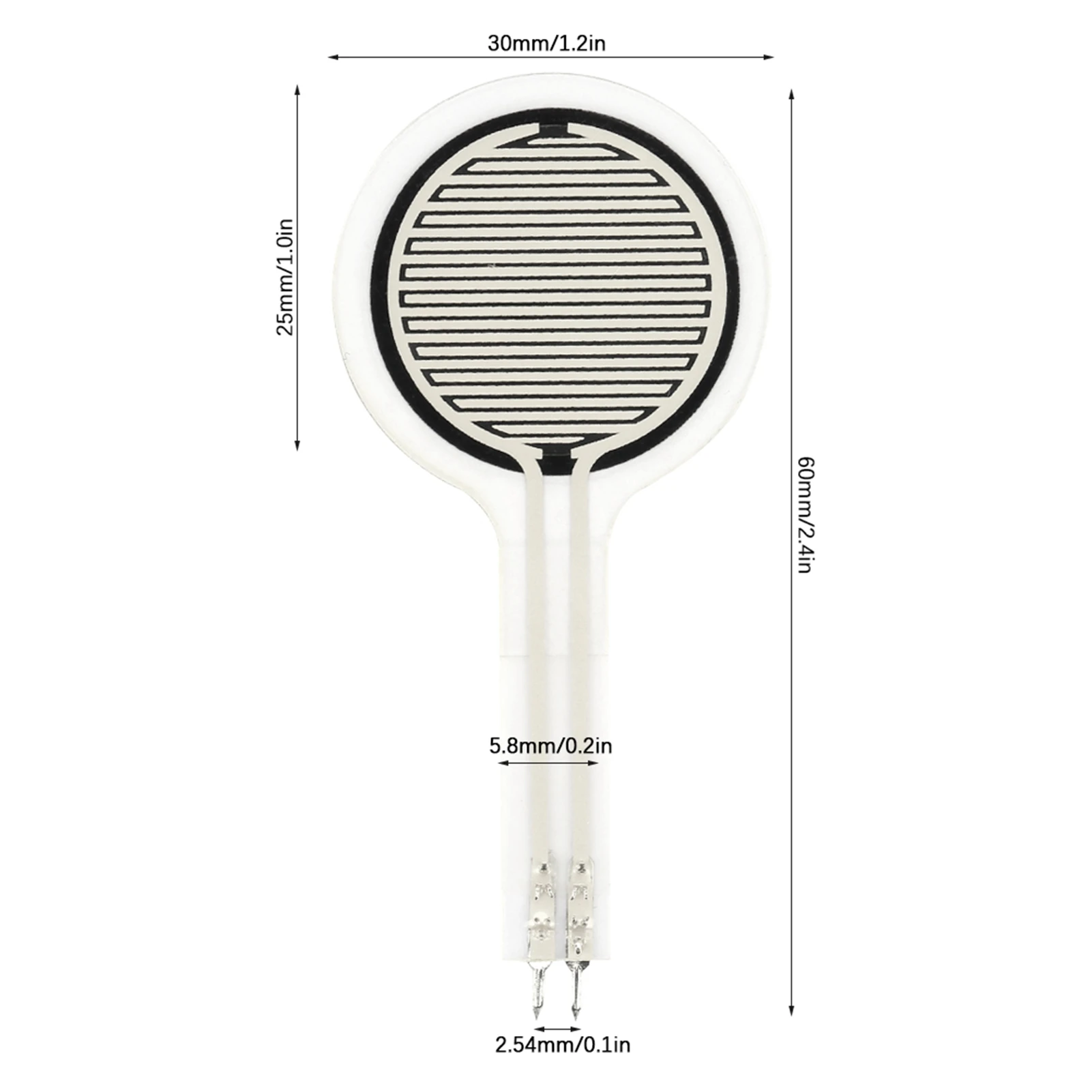 MD30-60 Thin Film Pressure Sensor Force Sensor 0~30KG Diameter 30mm