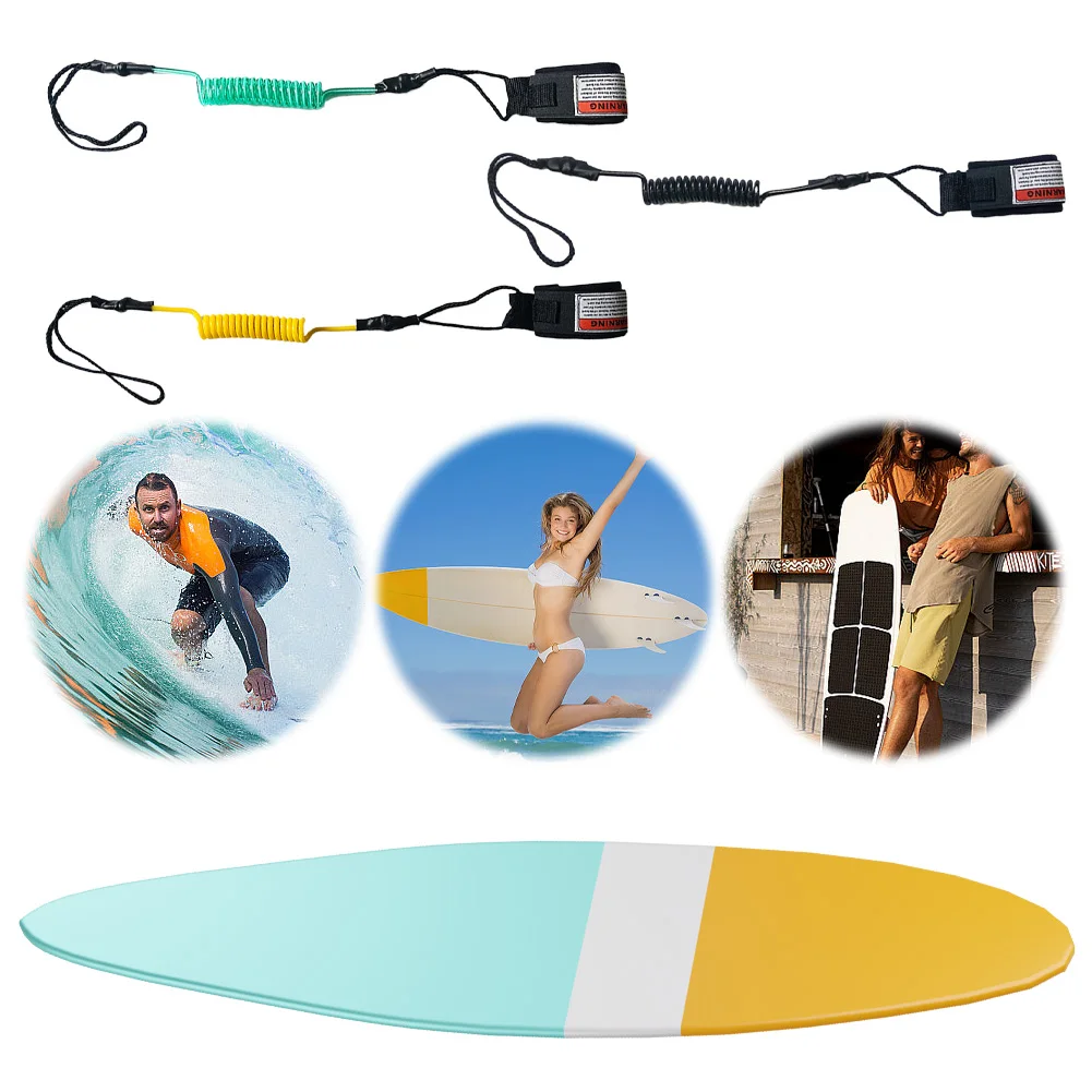 Sup Board Foot Leg Rope Surf Sup Ankle Safety Leash Adjustable Coiled Bodyboard Leash SUP Spring Wrist Strap Surfing Rope