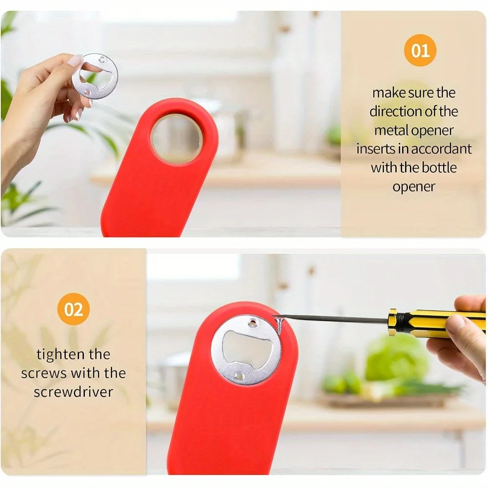 80PCS Mix Color DIY Bottle Opener Insert Kits Hardware Parts Accessories for Resin Mold Handmade Iron Bottle Opener Tools