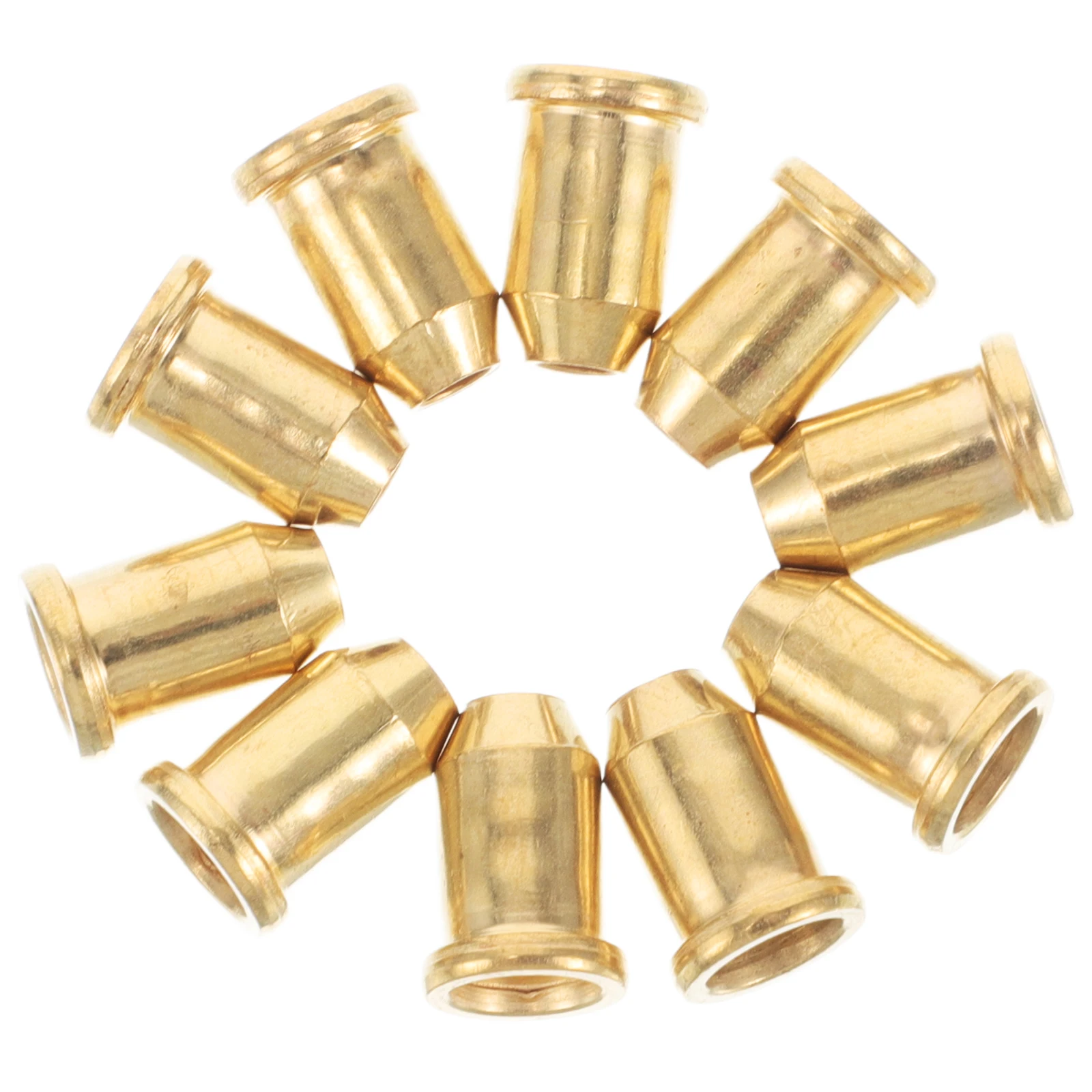 

10PCS Metal String Ferrules for Electric Guitar Bass Hardware Parts Accessories Through Body Buckle String Retainers