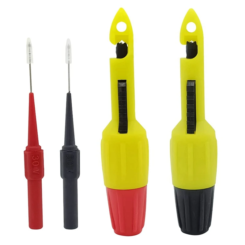 2 Pack Wire Piercing Probe Insulation Piercing Clip Probe Wire Piercing Probe With Insulated Inspection Of Automotive Circuits