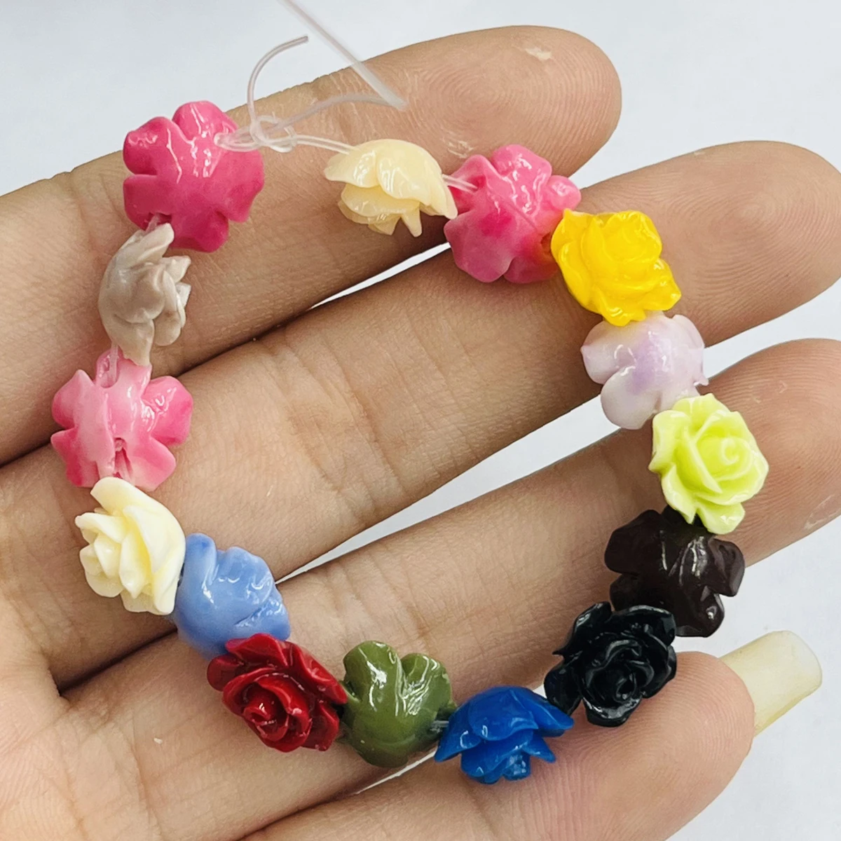 10mm Flower-Shape Natural Shell Imitation Coral Semi-finished Beads for Jewelry Making DIY Necklace Bracelet Accessory Wholesale
