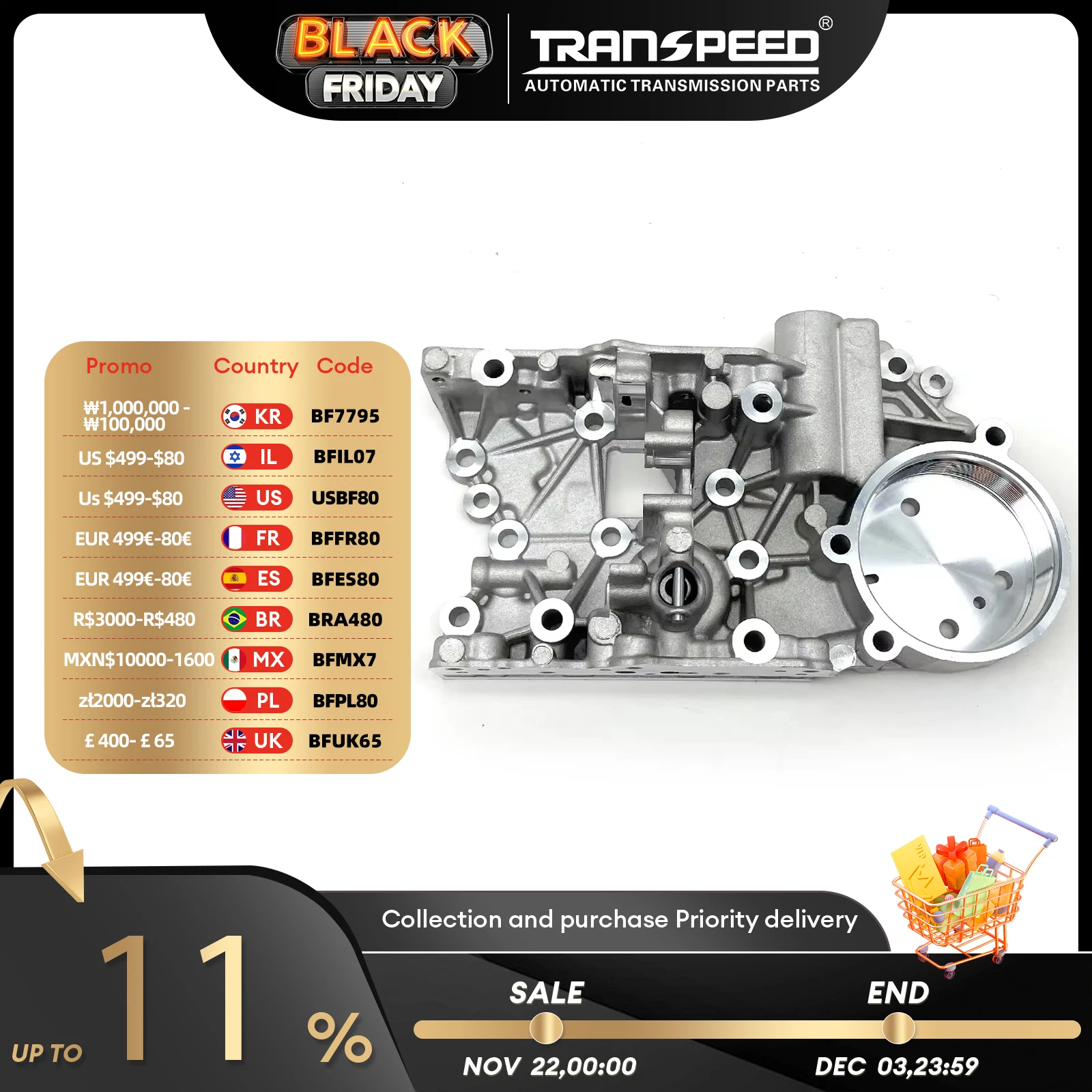 TRANSPEED DQ200 DSG 0AM Brand New 5.71 MM Thicken Auto Transmission Accumulator Housing for Audi Volkswagen Skoda Seat Passat