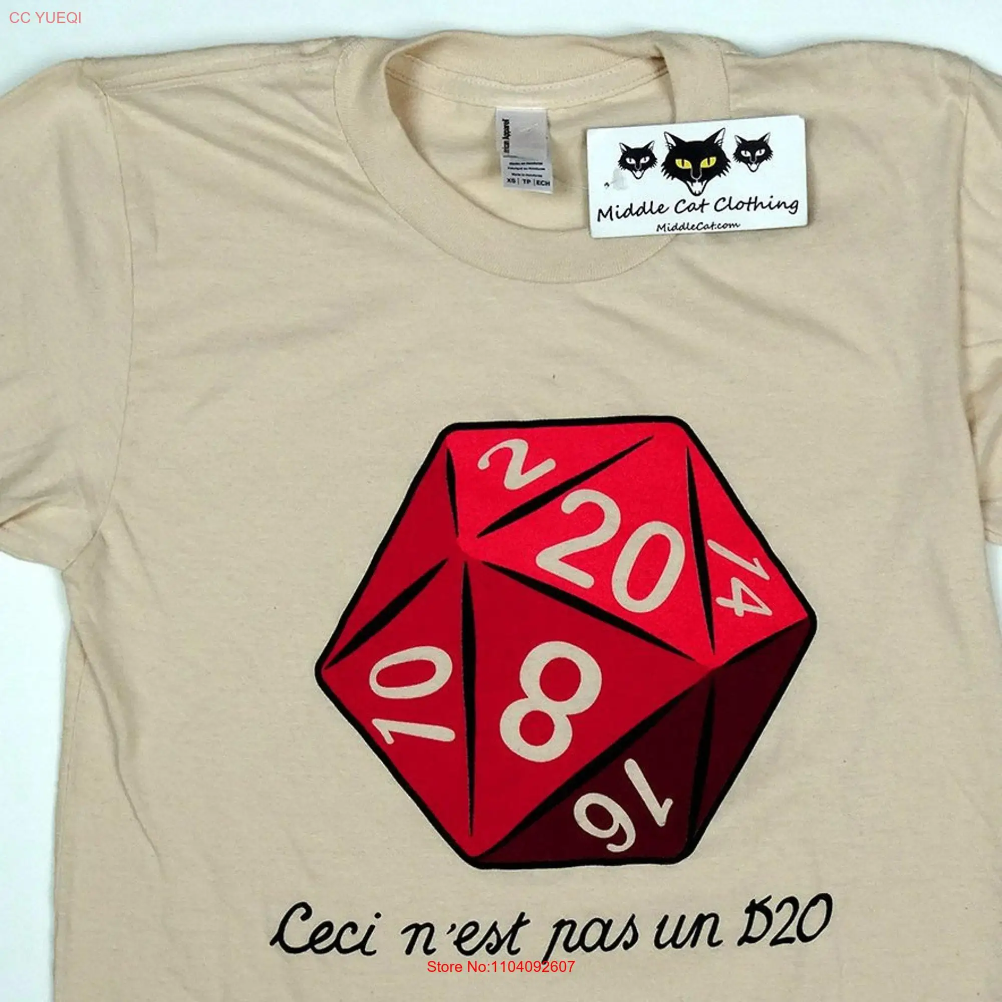 Not A D20 Surrealist Painting T Shirt long or short sleeves