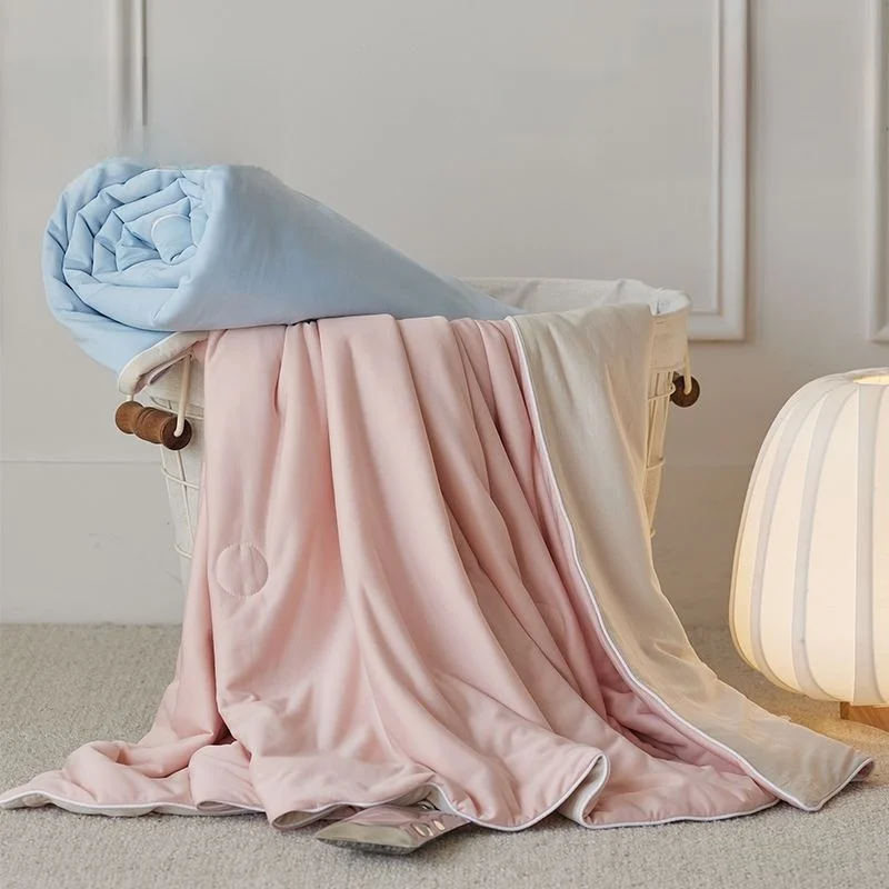 Cool Sensation Ice Cream Filled Lightweight Air Conditioning Quilt Summer Single Person Washable Machine Washable Fiber Quilt