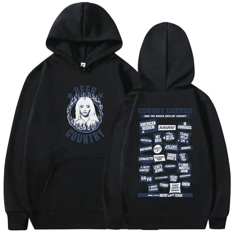 

Singer Beyonce Cowboy Carter New Album Hoodie Men Women's Vintage Oversized Sweatshirt Male High Quality Fleece Cotton Hoodies