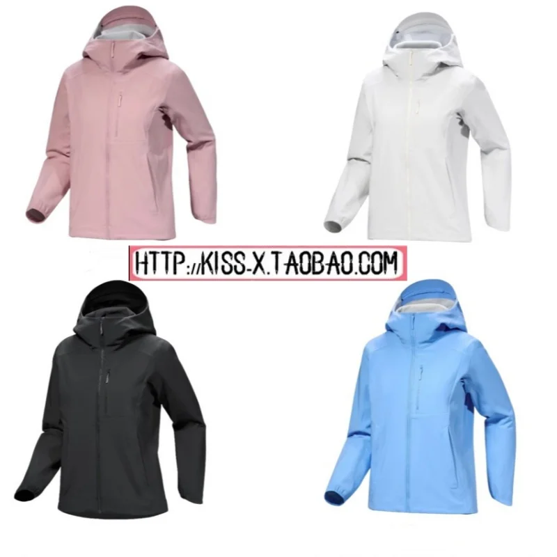 

2026 Spring Women's Hooded Fleece Soft Outdoor Jacket Functional European Style Long Sleeve Zipper Closure Standard Fit
