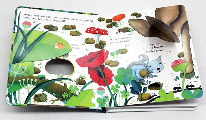 Usborne Peep Inside A Tree Montessori Educational English Book for Kids Children Bedtime Reading 3D Flap Picture Book