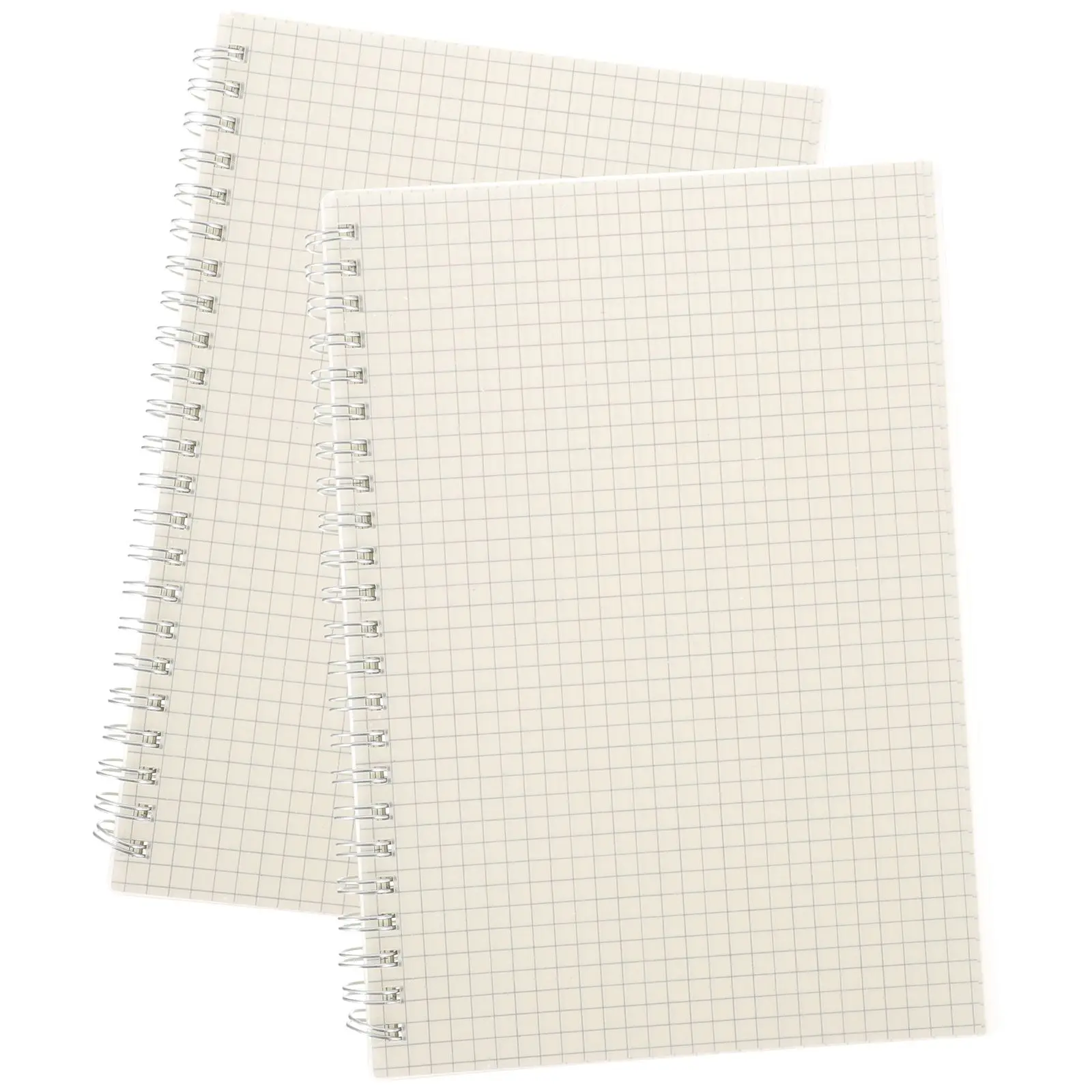 2Pcs Grid Notebook A5 Square Spiral Notebooks for Math Engineering Writing School Work Thick Paper Students Supplies