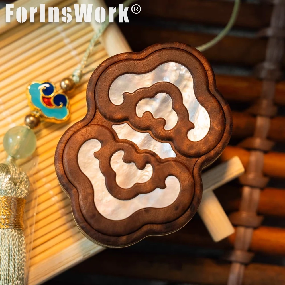 RUMU EDC YUNXI Bubinga Burl الخشب تململ المنزلق أم اللؤلؤ المواد ضد الإجهاد ألعاب متململة للكبار أدوات اللعب الرائعة