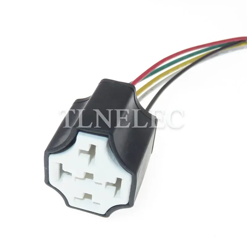 5 Pin Way Car Large Current Unsealed Connector With Wires Auto Ceramic High Temperature Relay Holder Wiring Cable Sockets