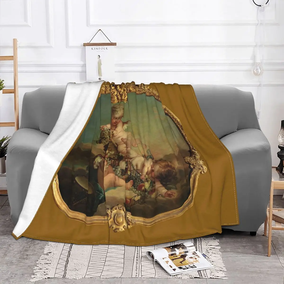 Europe Renaissance Flannel Throw Blanket Francois Boucher Romantic Roman Blankets for Bedding Bedroom Super Warm Quilt