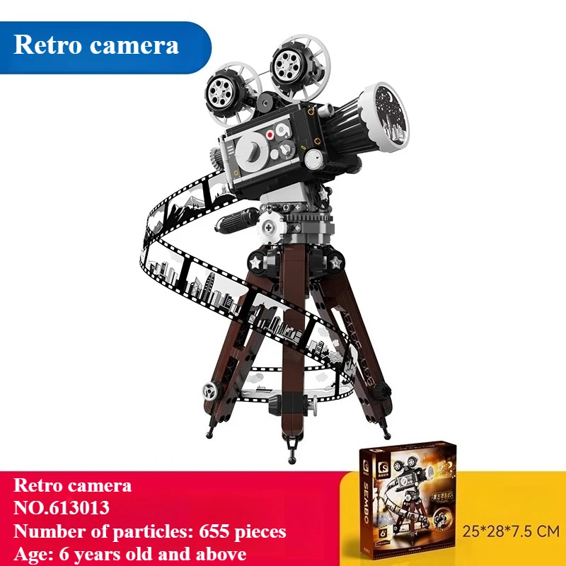 

SEMBO Retro Camera Small Particle Building Block Assembly DIY Puzzle Toy Model Desktop Decoration Children Birthday Gift Toys