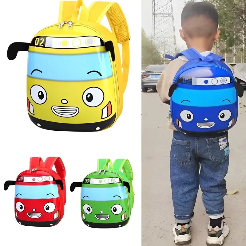 Tayo Cartoon Little Bus Schoolbag Children Bags Children\'S Cute Backpack Kids Bag Suitable For 1-6 Years Old Kids Boys Gifts