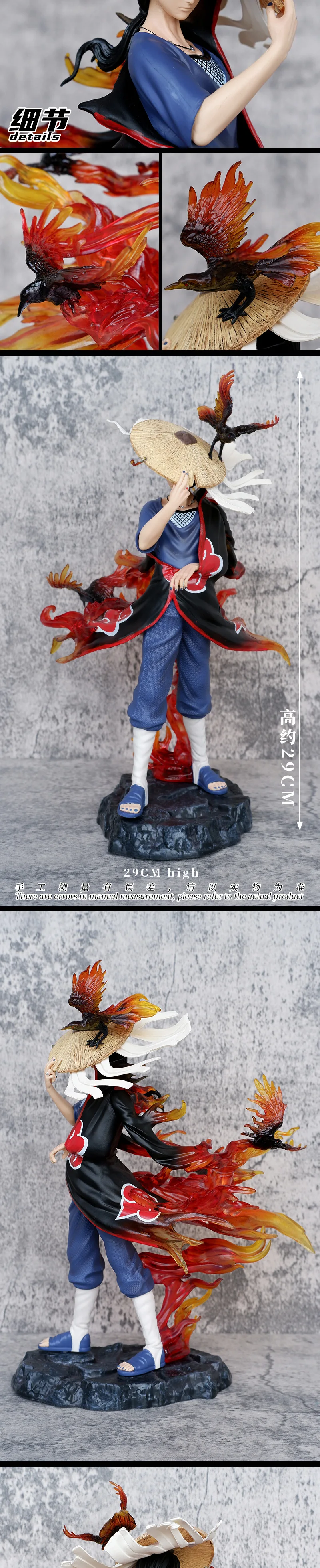 29 cm Anime Figure Uchiha Itachi Figurine Gk Action Figure Statua in PVC Modello da collezione Ornamento Decorazione Giocattoli Regalo