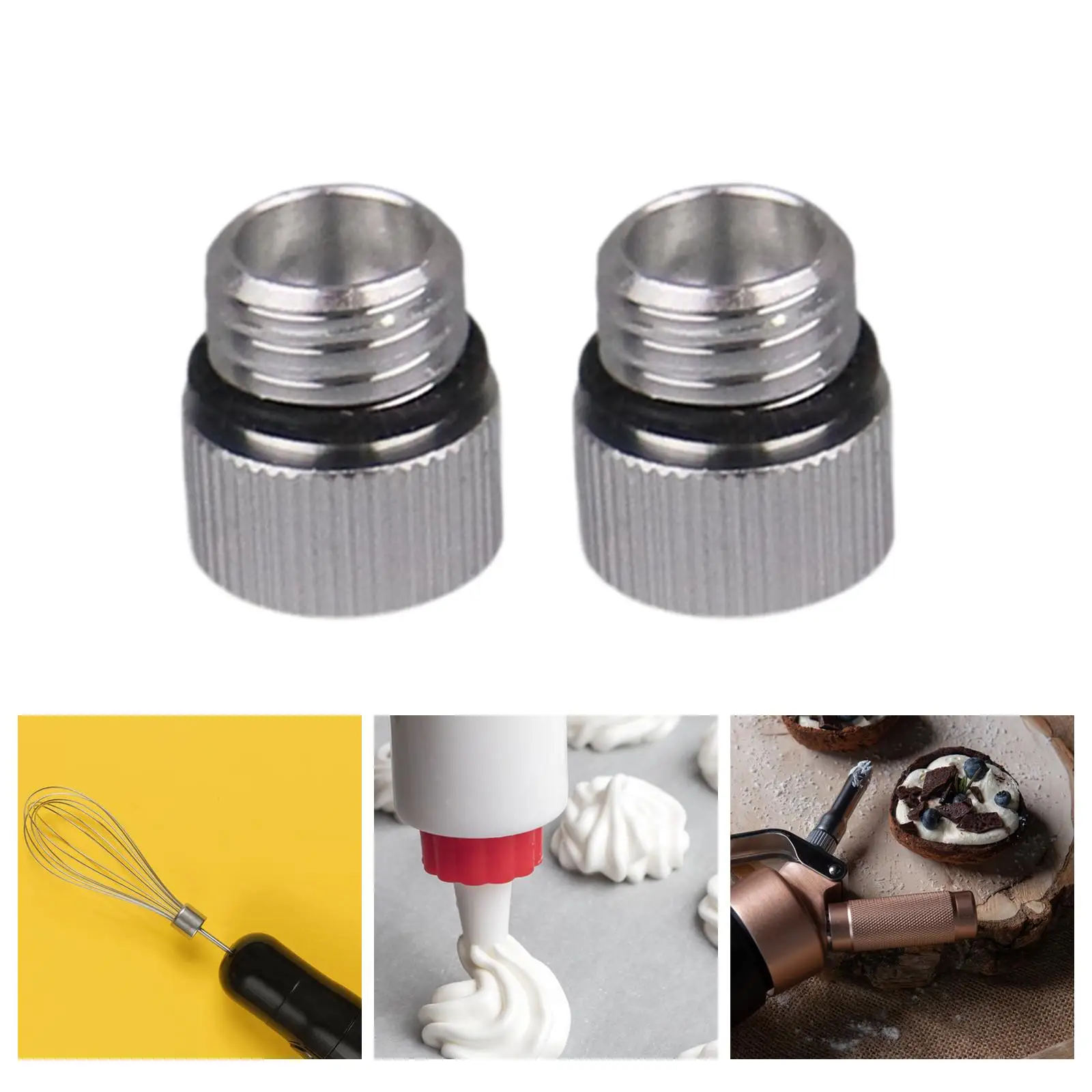 2 Pieces Whipped Cream Dispenser Part Cream Whipper Baking Accessory for Froth Lattes Whipped Coconut Cream Chocolate Mousses