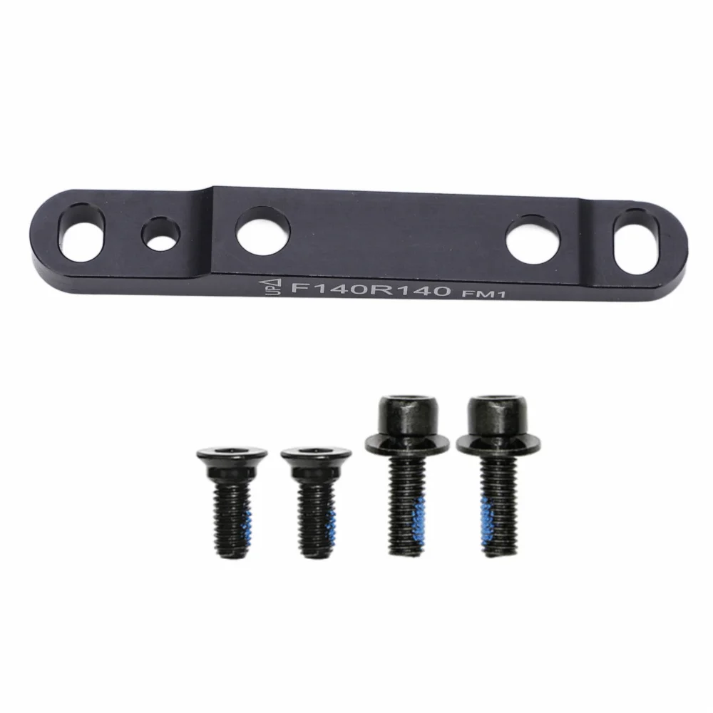 Black Flat Mount Disc Brake Adapter 140mm/160mm Front/Rear Ultralight Bike Brake Caliper Mount Aluminum Alloy with Screws