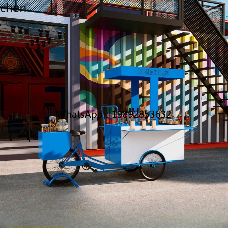 AZ outdoor stall creative tricycle night market display publicity parade float