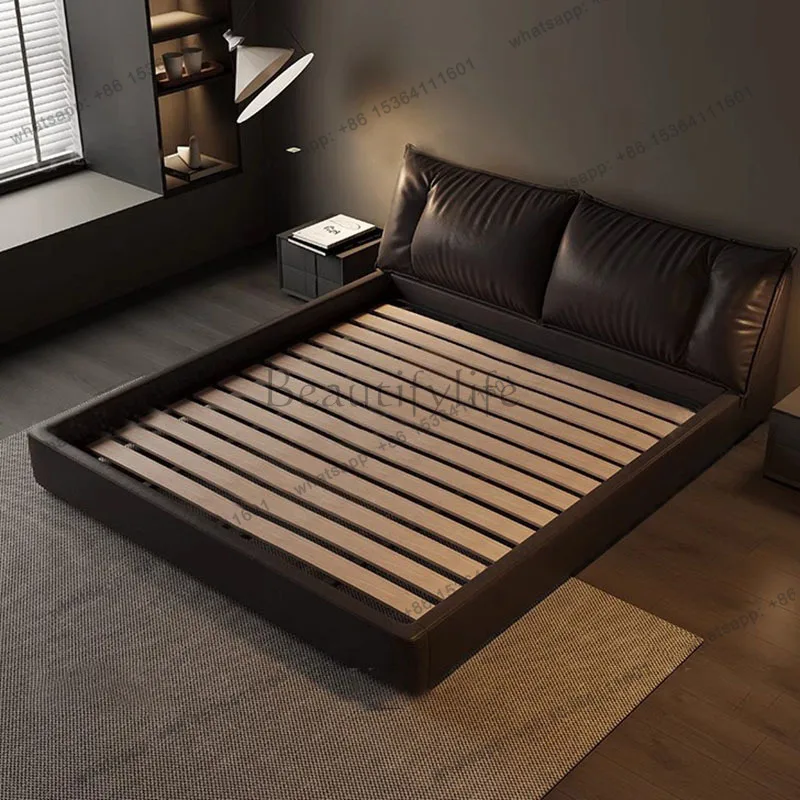 FG Luxury Modern Massage Bed Bedroom Frame Queen Double Storage Floating Design Space Saving Bed Simple Sleepingcama Home Furnit