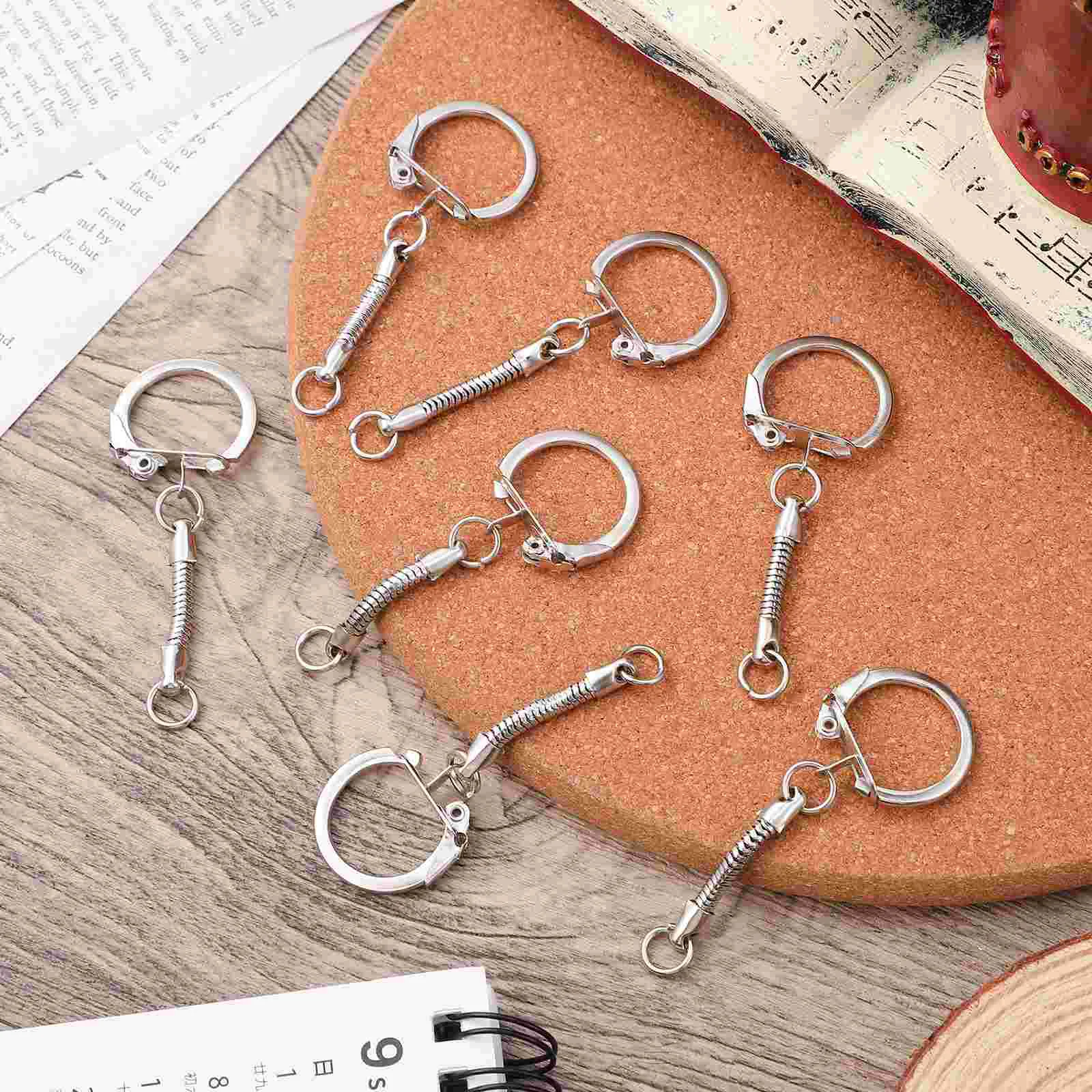 30pcs Snake Chain Key Key Chains Bag Charms Craft Silver