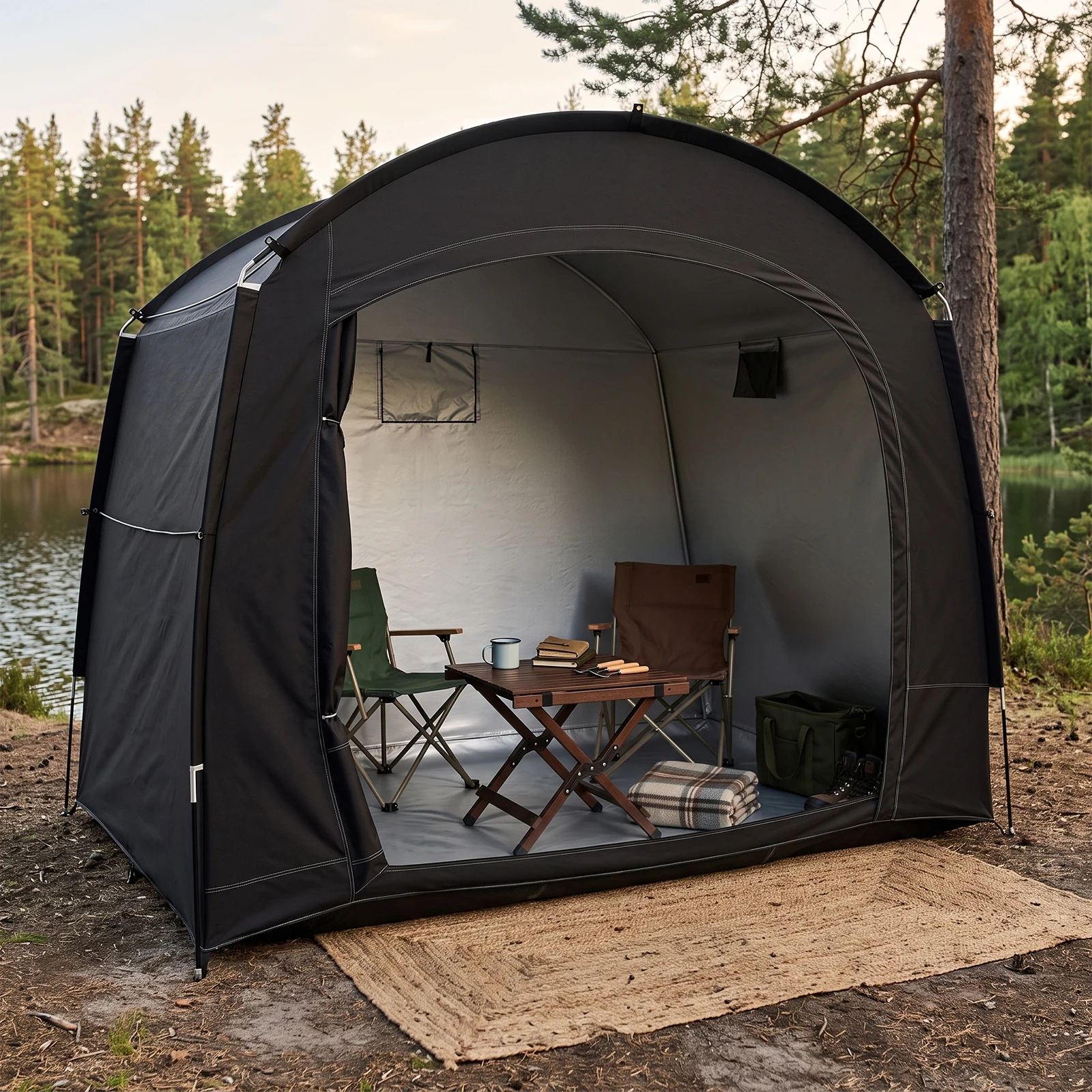 220×150×185cm Portable Outdoor Bike Storage Tent Waterproof UV‑Resistant Bicycle Shelter for Motorcycle Lawn Mower Garden Tools