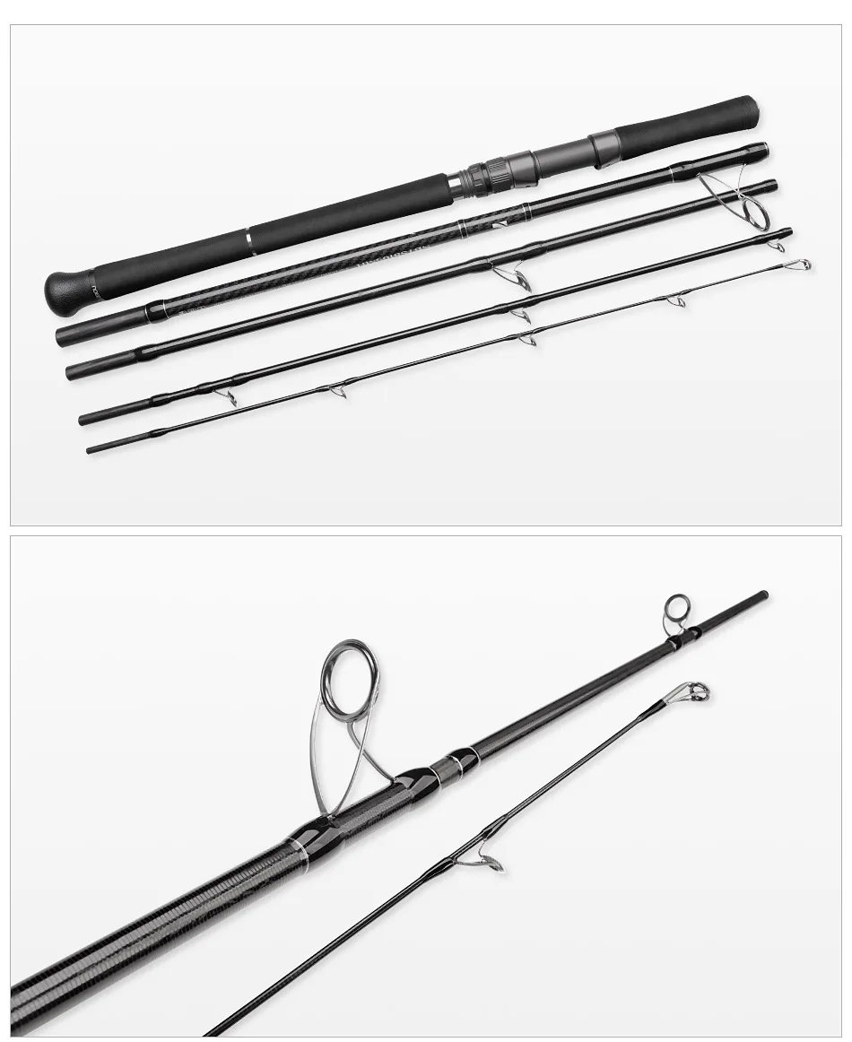 NOEBY Beast Reise-Shore-Jigging-Rute 2,9m 5-teilig Tragbare Spinnrute Max. Ködergewicht 80g Fuji-Komponenten Salzwasser – Detail 9