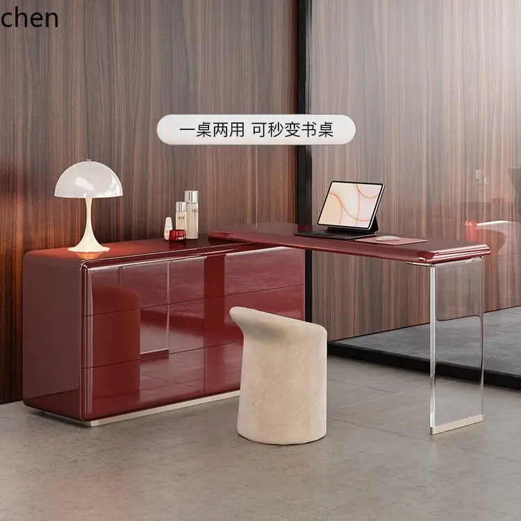 ZML Dressing Table Minimalist Extendable Dressing Integrated Makeup Table Set