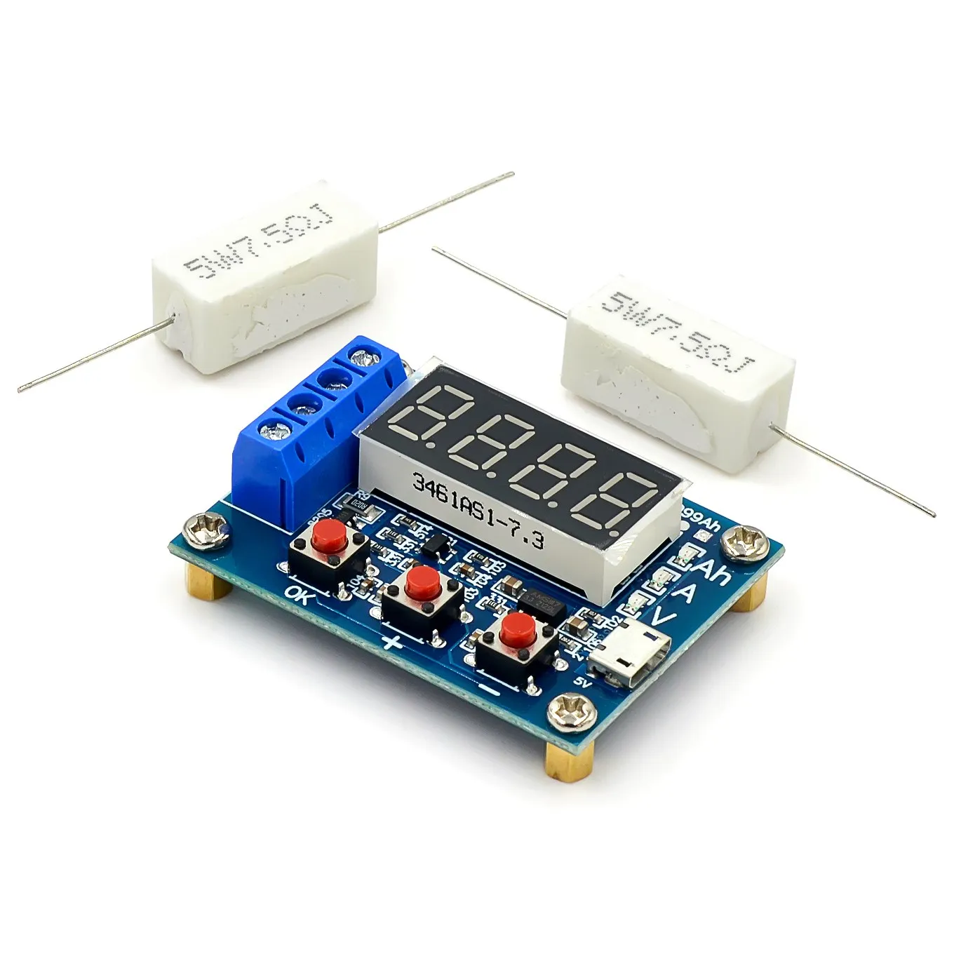 ZB2L3 Battery Tester LED Digital Display 18650 Lithium Battery Power Supply Test Resistance Lead-acid Capacity Discharge Meter