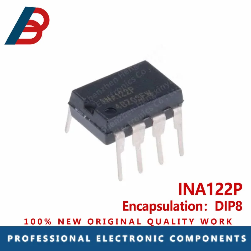 10PCS INA122P silk screen INA122P in-line DIP8 single compound differential instrument amplifier chip