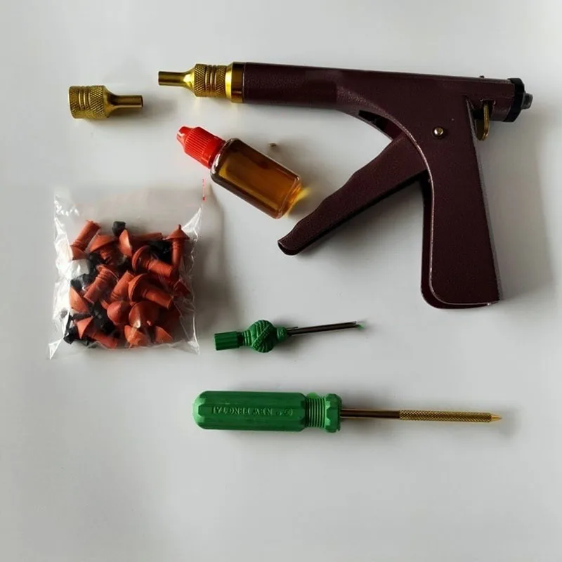 1 مجموعة مركبة كهربية فراغ الإطارات الإطارات المكونات المرآب دراجة نارية فراغ الإطارات إصلاح بندقية سيارة الإطارات كتلة تسرب عدة