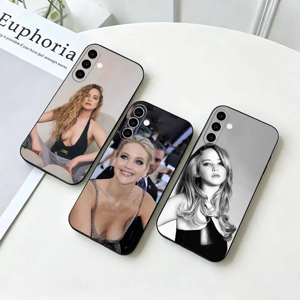 Jennifer Lawrence  Phone Case Black Silicone Soft For Samsung Galaxy A73,A72,A71,A70,A53,A52,A51
