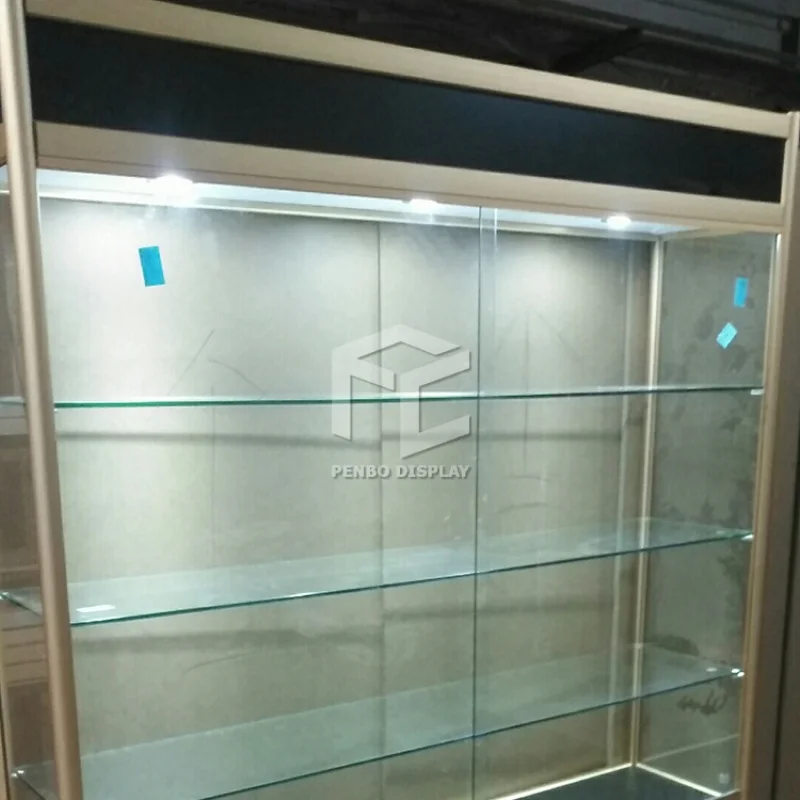2025customized.Vollständige Vitrine mit LED-Beleuchtung, Glasvitrinen, hohe Produkte, Vitrinen