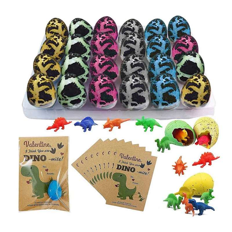 Dinosaur Party Dinosaur Birthday Party Supplies Favors 24 Pack Hatching Dinosaur Eggs With Cards Bulk