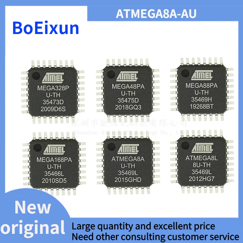 

100% new and original ATMEGA8A-AU ATMEGA8L-8AU ATMEGA48PA-AU ATMEGA88PA-AU ATMEGA168PA-AU ATMEGA328P-AU LQFP32 package