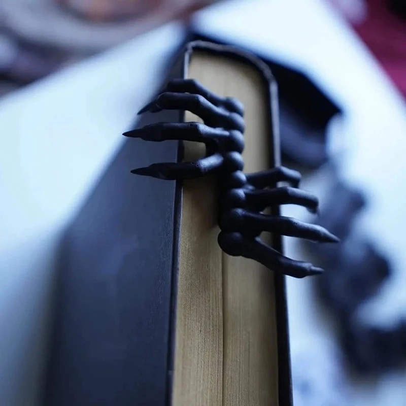 Portable3D Printed Devil Claw Stereo Bookmark Punk Style Creative Page Clip for Journals Notebooks Students Back To School Gift