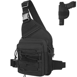 Gun Bag Concealed Gun Holster Shoulder Bag Chest Bag Crossbody Bag for Pistol Handgun Airsoft Hunting Bag Outdoor Backpack