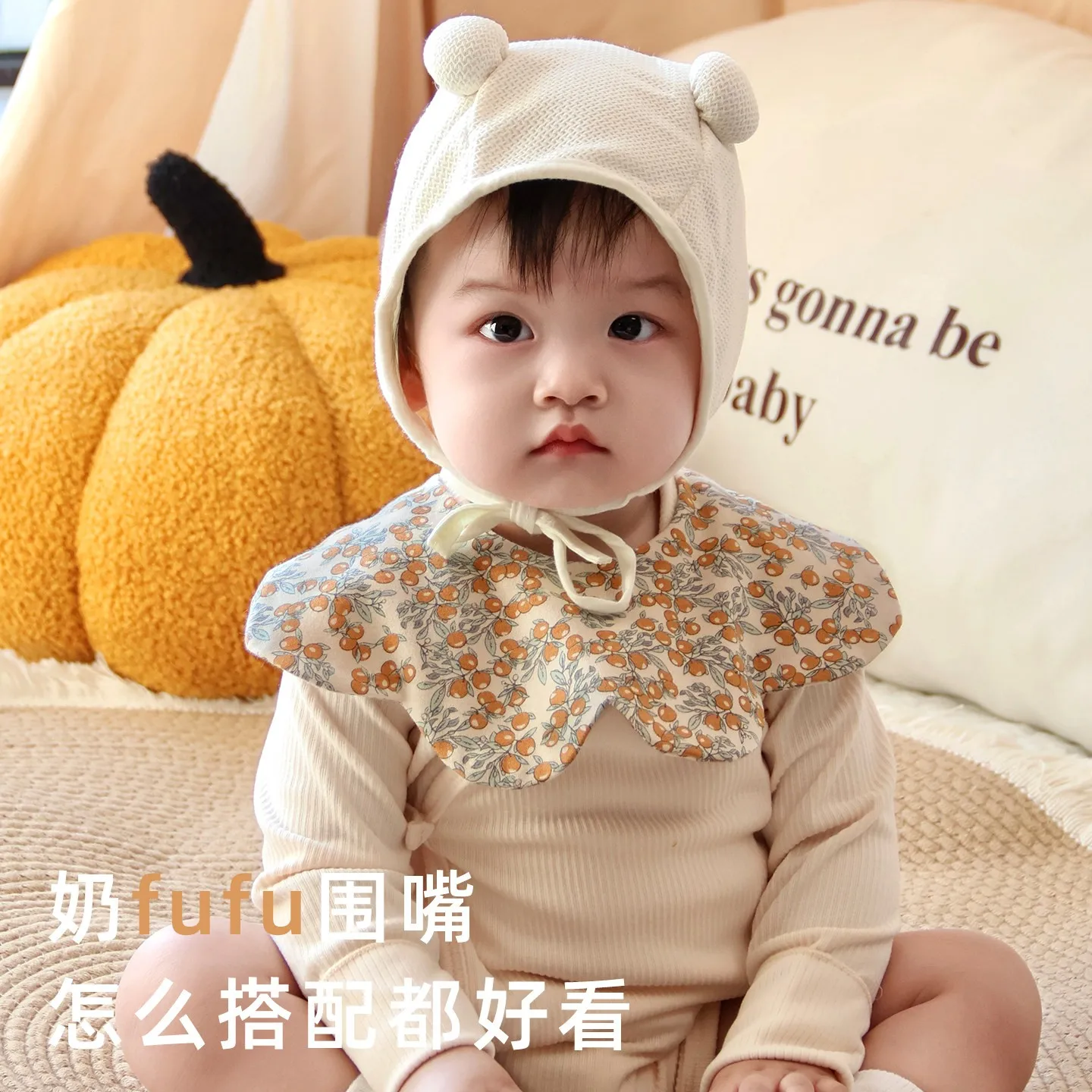 Baby Bibs, Class a Pure Cotton Waterproof Bibs for Newborns, Unisex Anti-Spit-Up Bibs and Neck Protectors