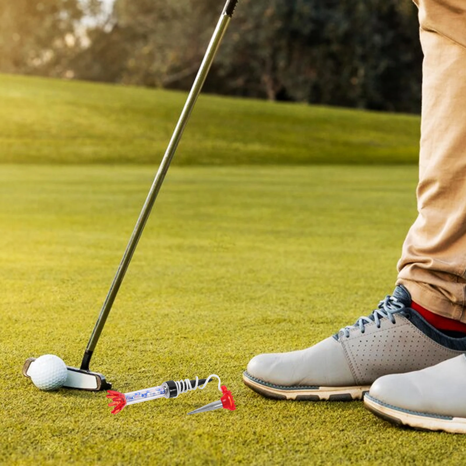 

2pcs Golf Tees Plastic Letter Ball Holders Blue Red Accessories Golfer Practice Polyester Durable Golf Ball Base