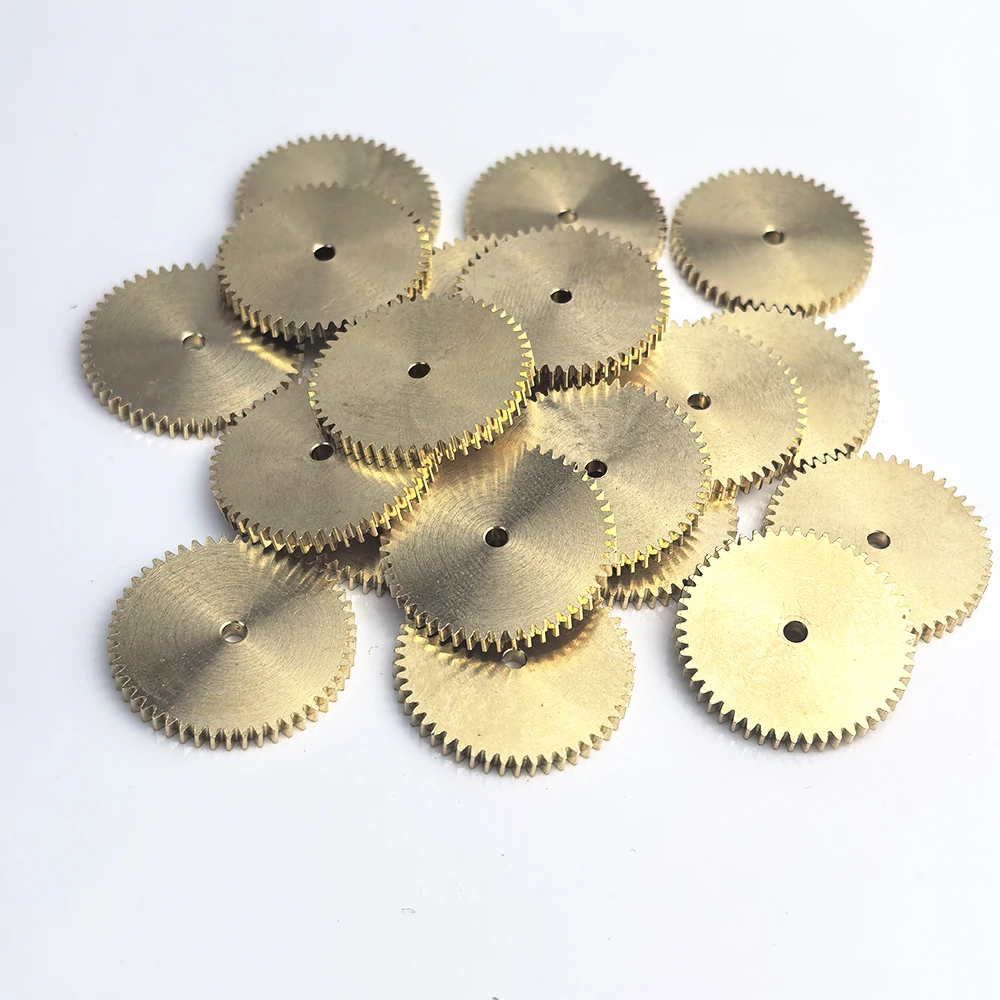 1pc 0.4M Modulus 24T/26T/27T/28T/30T/32T/36T/40T/50T teeth Metal Copper Gear 1.98mm Hole Tight Fit 2mm Shaft