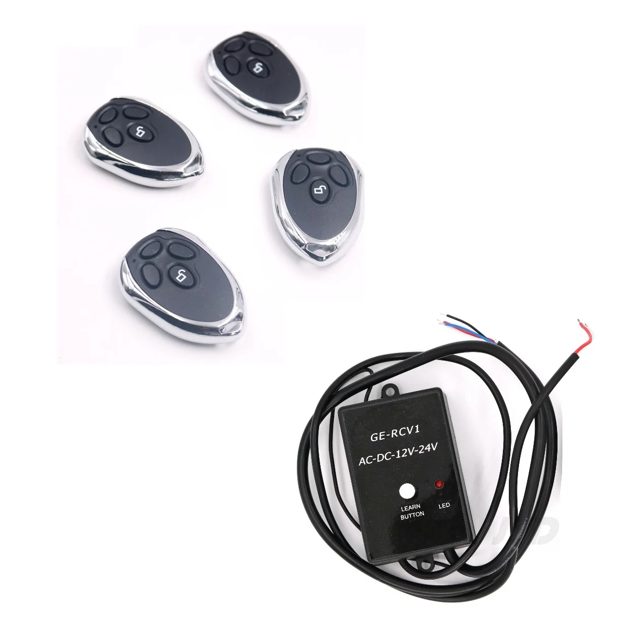 12V 24V HCS101 Standard Code 4CH Wireless Remote Controller For Door Exit Gate Opener GE-RCV1 433.92Mhz