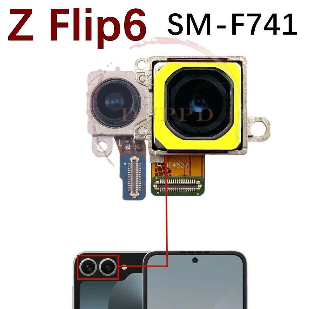 Full Set Main Back And Front Facing Wide Rear Camera Flex Cable For Samsung Galaxy Z Flip6 F741B F741U F741N