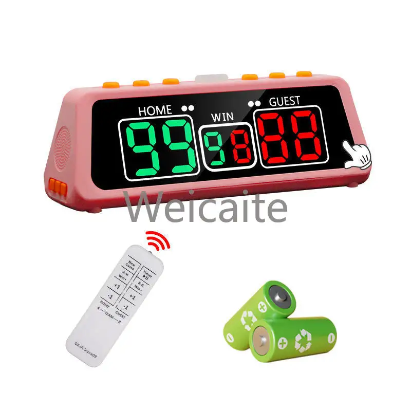 New Design Button Remote Control LED Digital Scoreboard Portable Mini Electronic Scoreboard for Ball Sports Chess Poker Scoring
