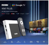 [Genuine]MECOOL KM7 Plus Smart TV Box Android 11 Netflix 4k Google TV 2G DDR4 16G ROM 100M LAN Internet S905Y4 Home Media Player