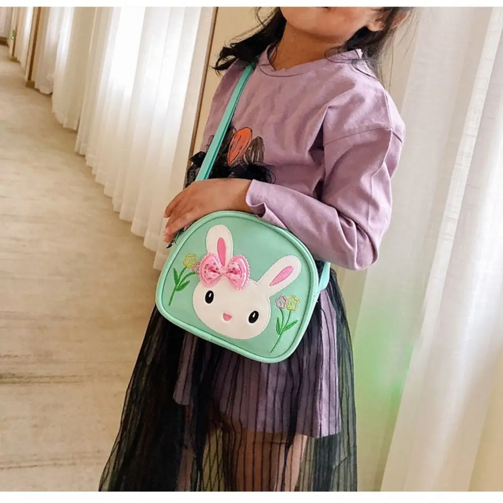 PU Mini Shoulder Bags Cute Bowknot Coin Wallets Handbags Little Girls