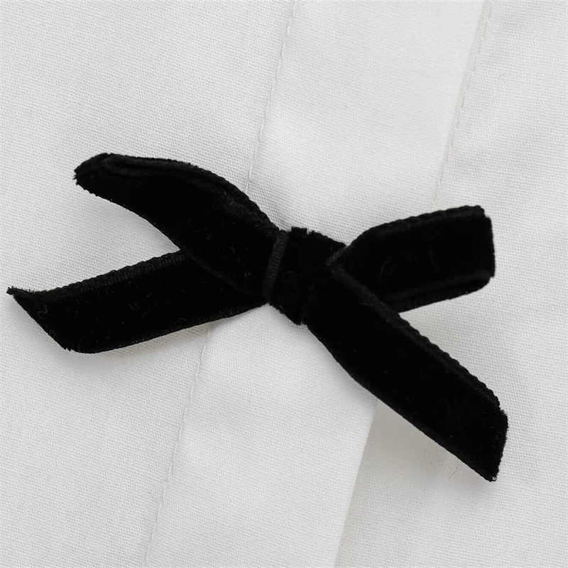 KEYANKETIAN 2025 Spring New Women's Bow Decoration Polka Dots Print Long Sleeve Shirt Preppy Style Single Breasted Blouse Top